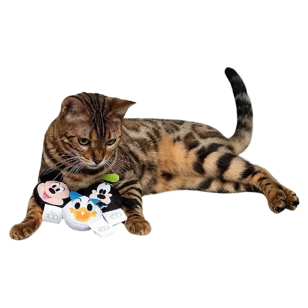 Disney for Pets Mickey Mouse, Donald Duck & Goofy 3 Catnip Jingle Ball Toys New
